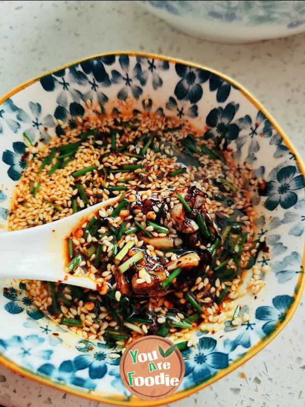 Cold noodles with peas