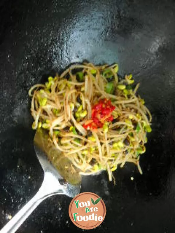 Stir fried bean sprouts