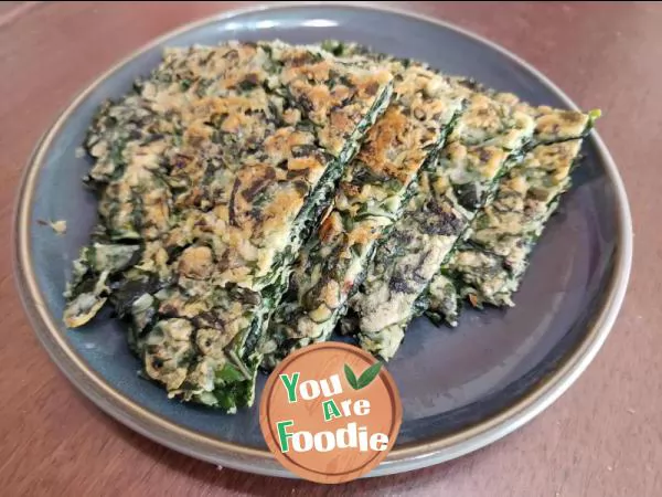 Perilla leaf egg pancake