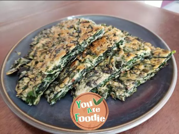 Perilla leaf egg pancake