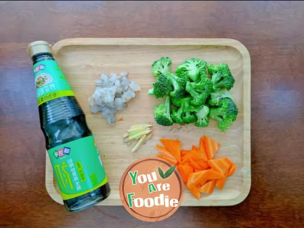 Fried shrimps with Broccoli