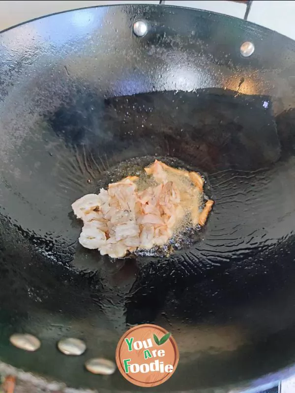 Fried shrimps with Broccoli