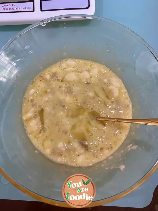 Roast banana with oats