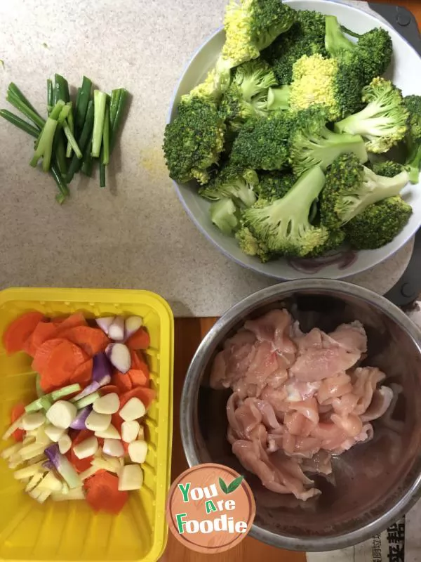 Fried chicken breast with Broccoli