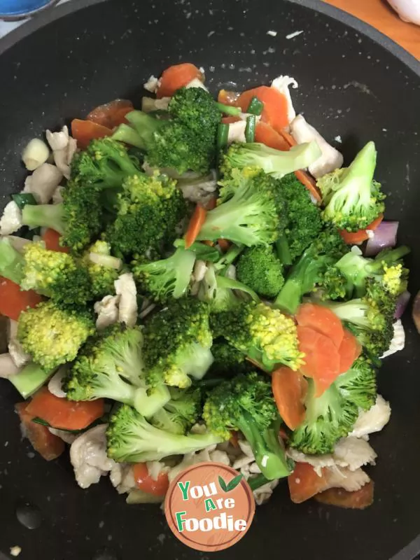 Fried chicken breast with Broccoli