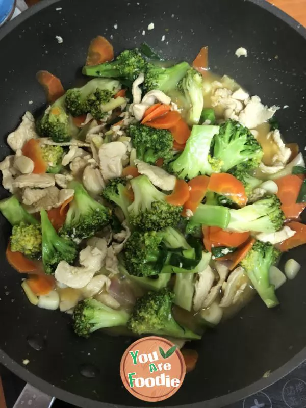 Fried chicken breast with Broccoli