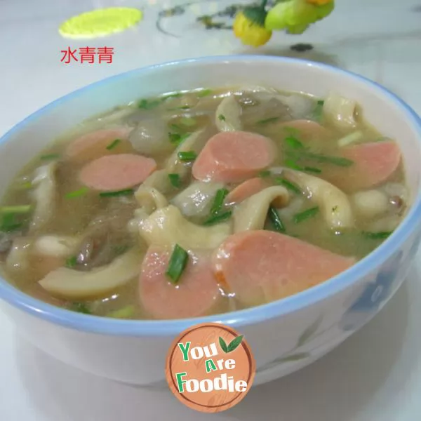 Ham and mushroom soup