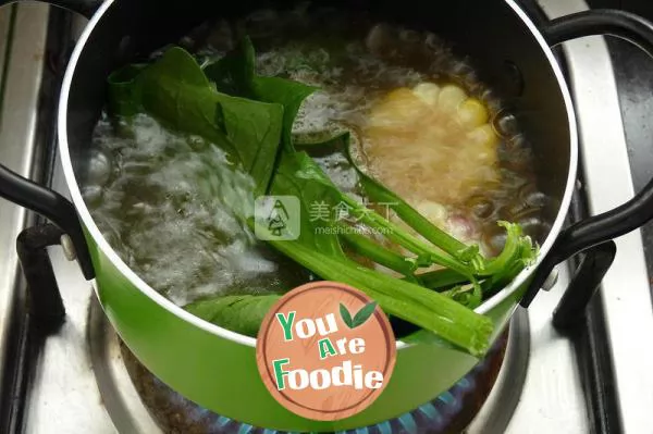 Dumplings in beef soup