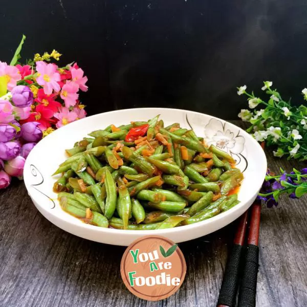 Braised-scallops-and-green-beans-with-soy-sauce