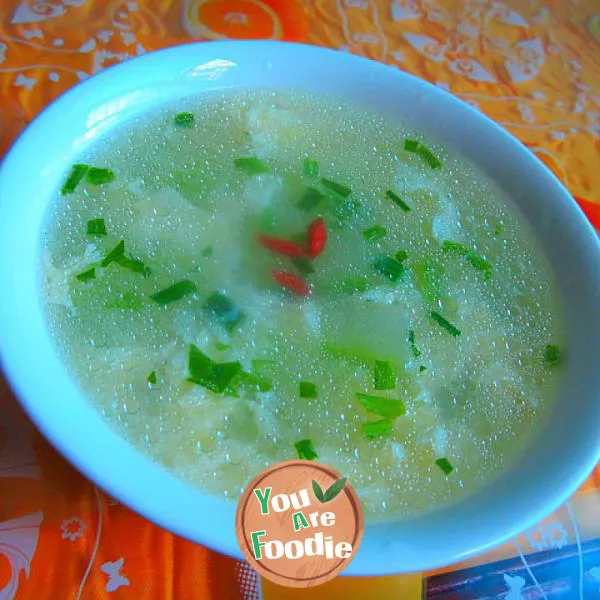 Egg white gourd soup