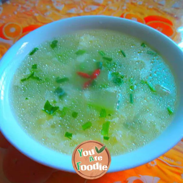 Egg white gourd soup