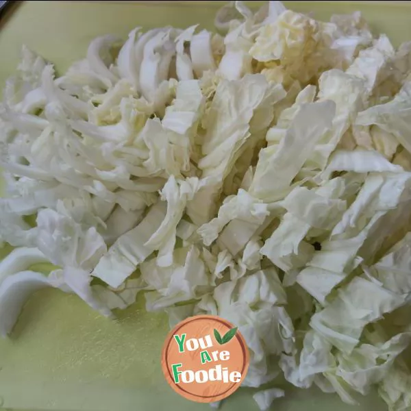 Rice cake with egg and cabbage soup