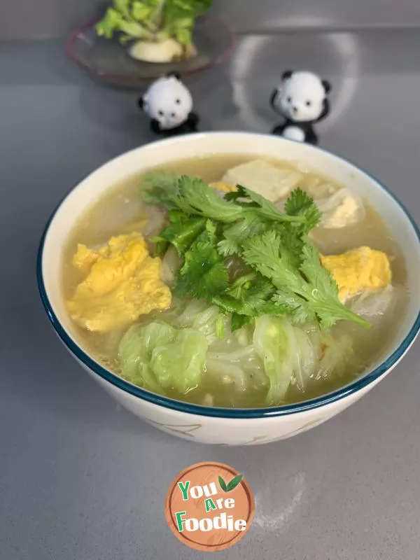 Chinese Cabbage and Tofu Soup