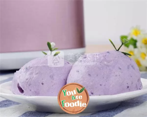 Purple potato ice cream