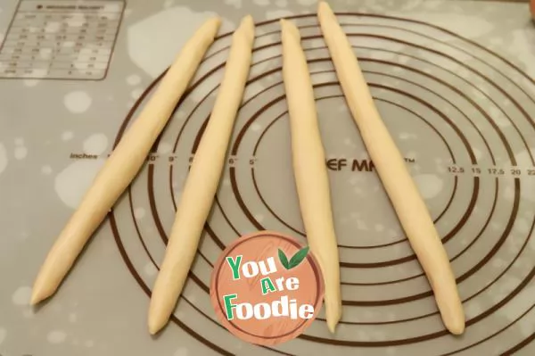 Four strand fried dough twist braided bread