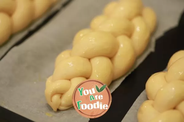 Four strand fried dough twist braided bread