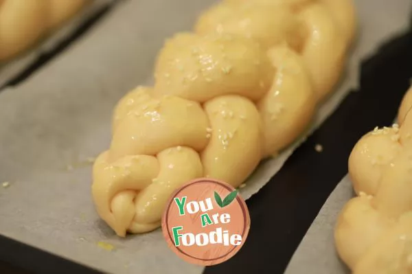 Four strand fried dough twist braided bread