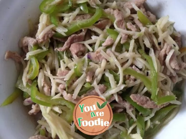 Shredded-pork-with-water-bamboo-and-green-pepper