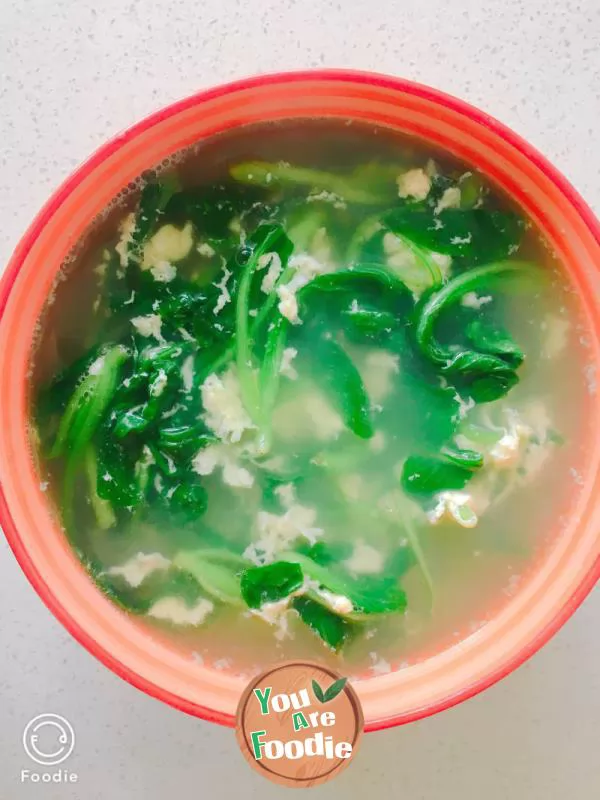 Green-vegetable-and-egg-soup