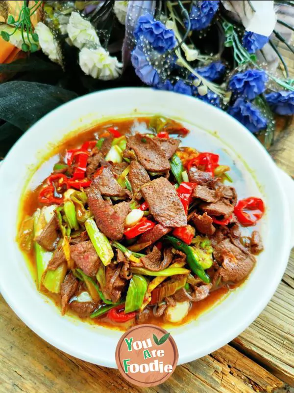 Stir fried pork liver