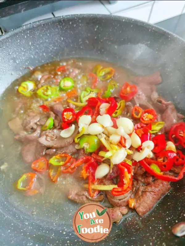 Stir fried pork liver