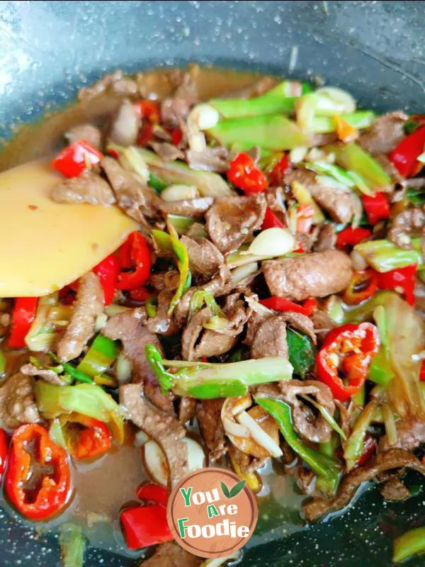 Stir fried pork liver