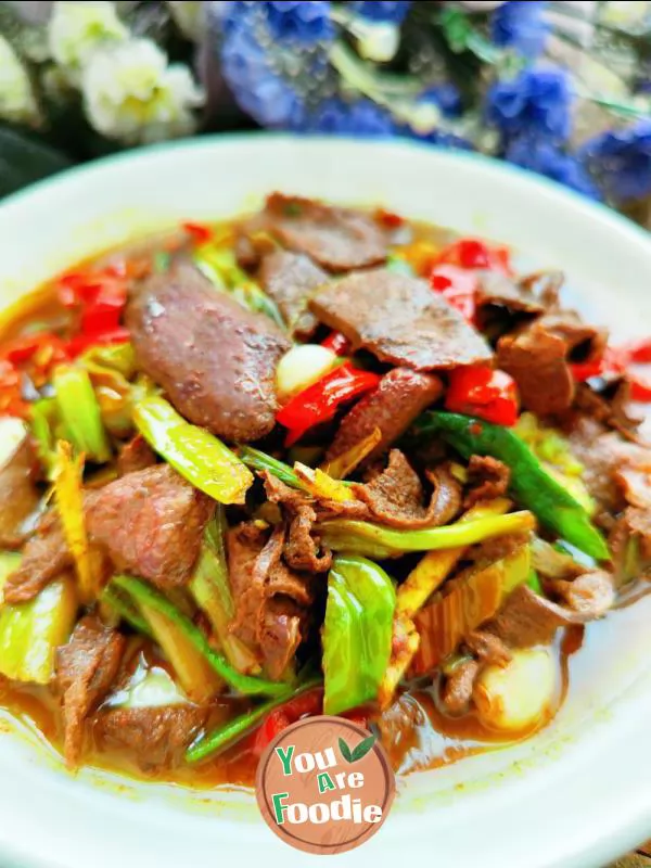 Stir fried pork liver