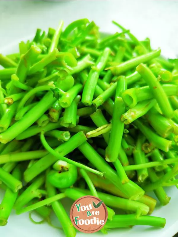 Stir fried cabbage stem