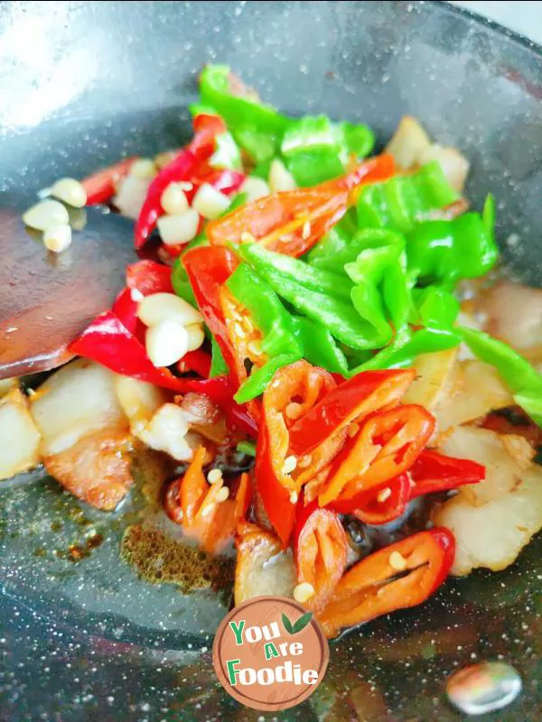 Stir fried cabbage stem