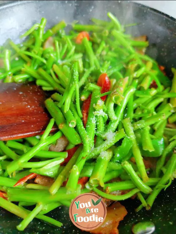 Stir fried cabbage stem