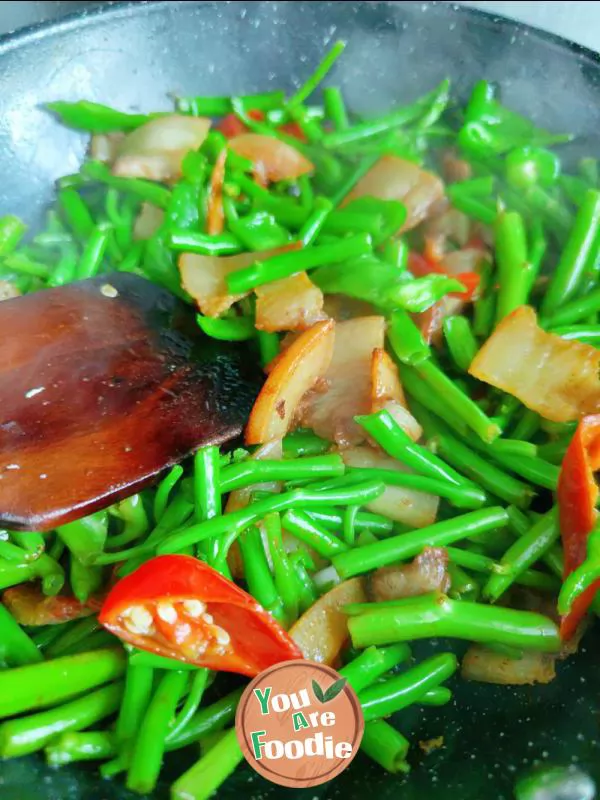 Stir fried cabbage stem