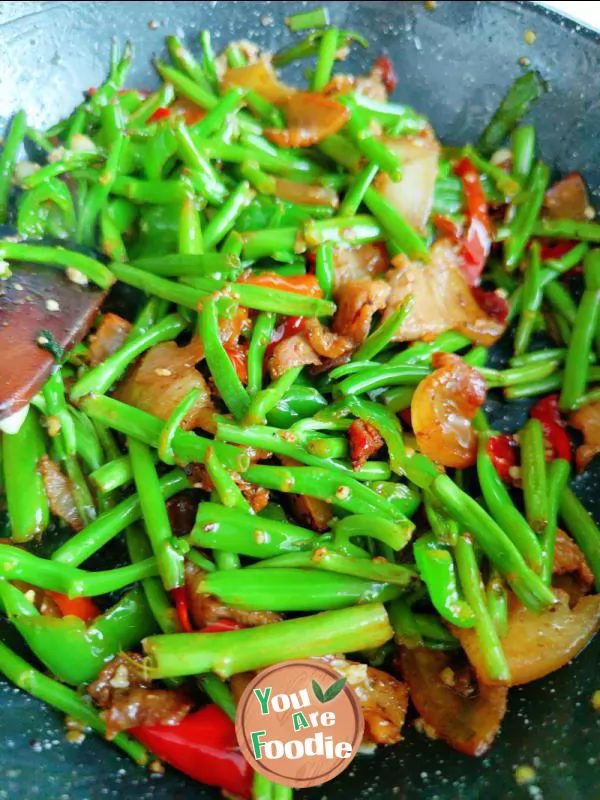 Stir fried cabbage stem