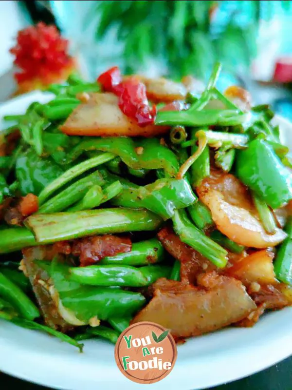 Stir fried cabbage stem