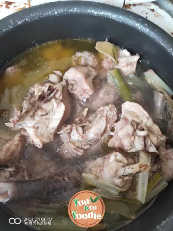 Stewed chicken soup with coconut