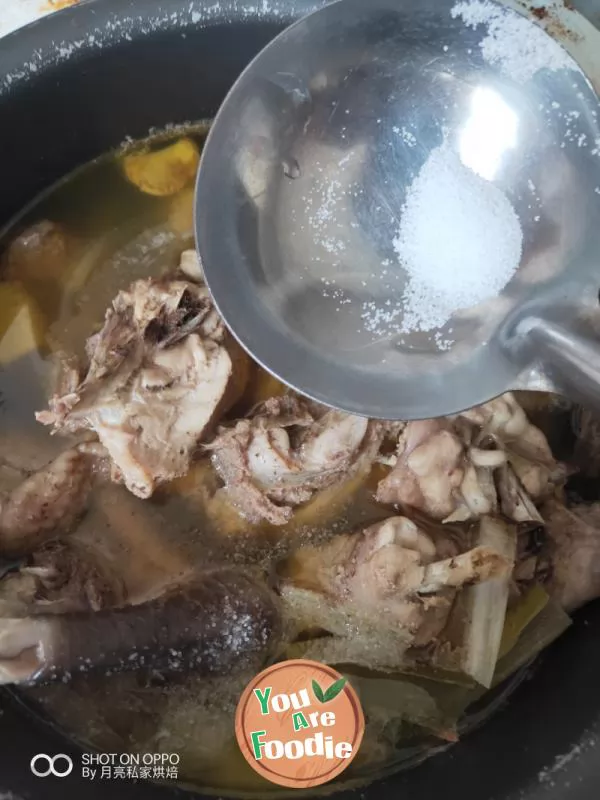 Stewed chicken soup with coconut