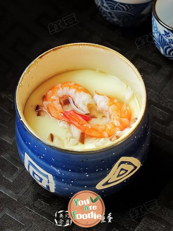 Steamed egg in Japanese tea bowl