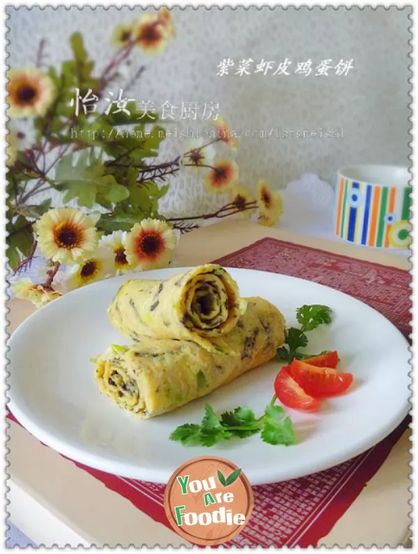 [healthy and nutritious breakfast] make your own breakfast --- laver shrimp egg cake