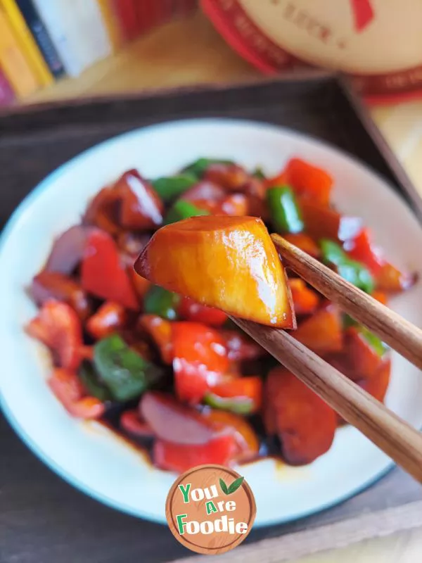 Braised Pleurotus eryngii in brown sauce