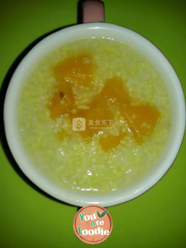 Yellow millet and sweet potato porridge