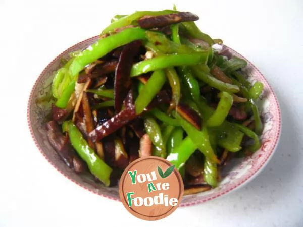 A-small-dish-of-Huili-villagers-(a-holiday-gift-for-mom)----Hui-tea-with-green-pepper-and-shredded-pork