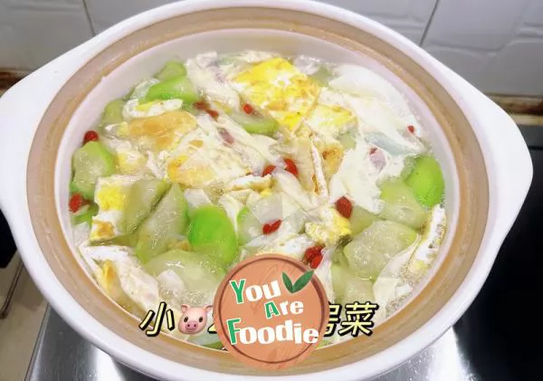 Luffa-Tofu-Skin-Egg-Soup