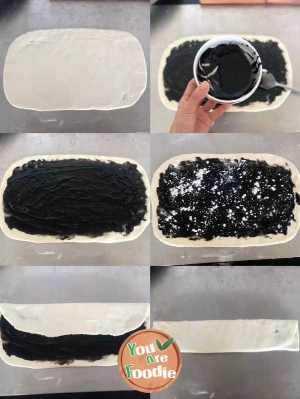 Black sesame paste rolls