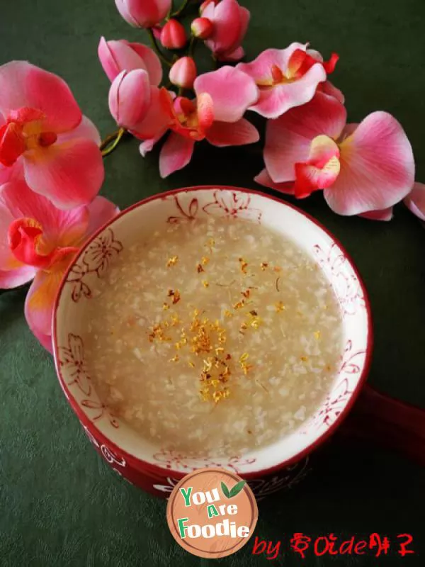 Sweet scented osmanthus dumplings with fermented glutinous rice