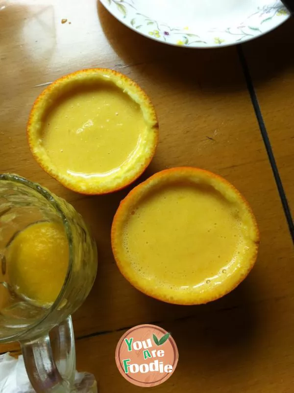 Steamed egg with orange