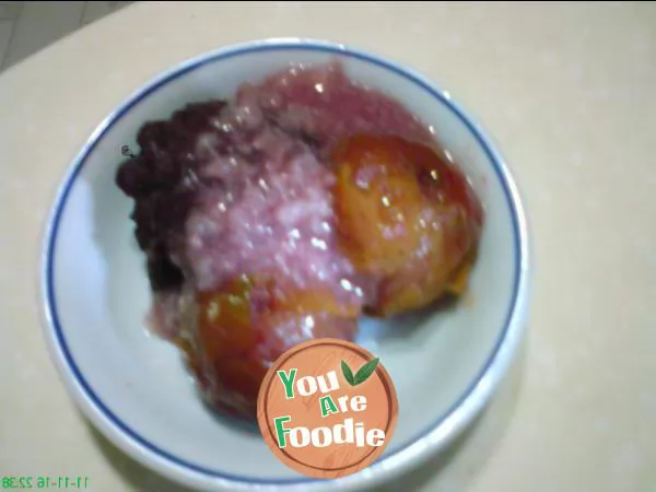 Red bean Hawthorn glutinous rice ice (hot)
