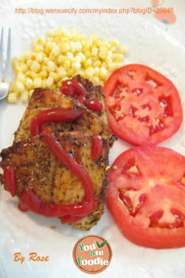 Grilled fish with herbs