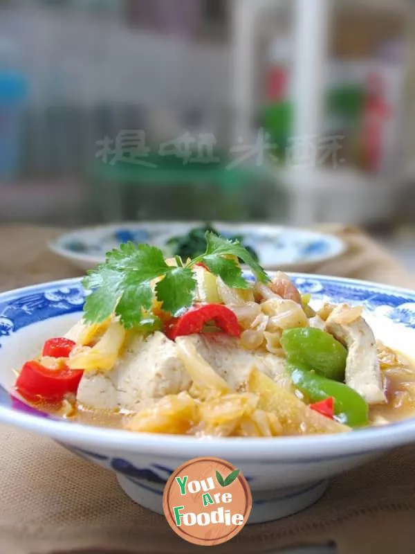 Let you eat hot and comfortable -- fried tofu with Chinese Cabbage