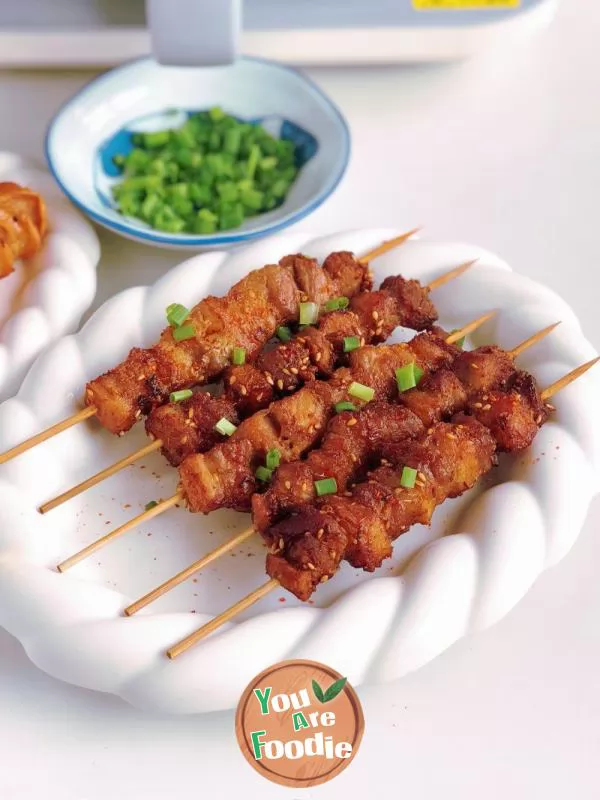 Air-fried-pork-skewers