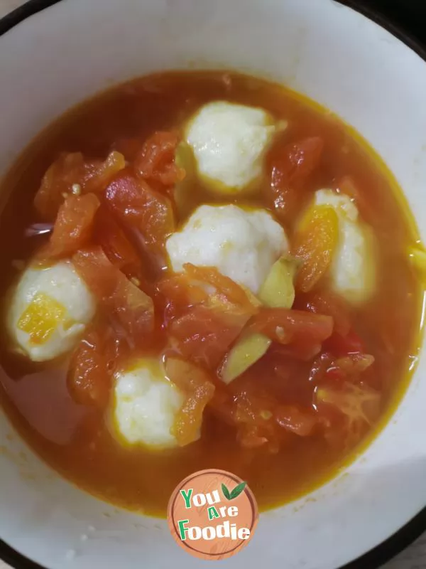 Tomato fish ball soup