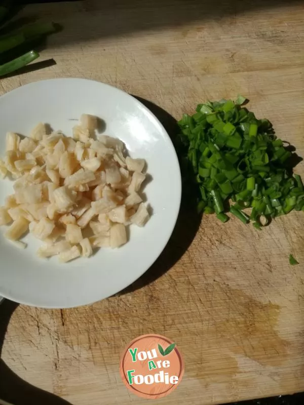 Salted rice with fresh vegetables